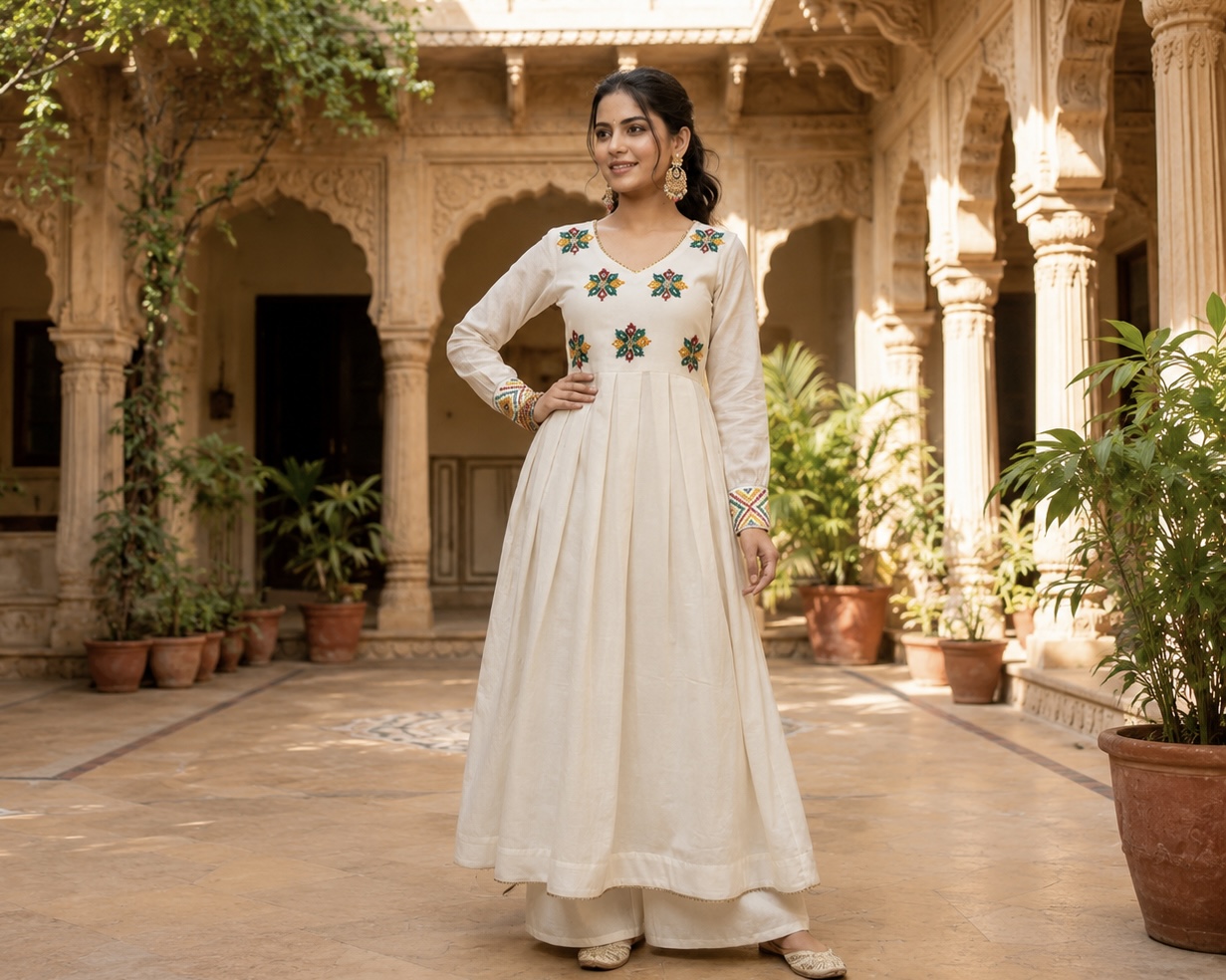 Anarkali suit custom tailored